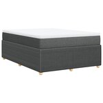 vidaXL Sommier à lattes de lit avec matelas Gris foncé 140x200cm Tissu