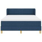Lit à ressorts vidaXL avec matelas en bleu  140x190 cm  tissu