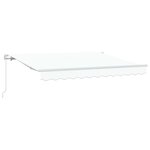 vidaXL Auvent Rétractable Blanc 250 x 200 cm tissu