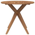 vidaXL Table de jardin ronde Ø85x75 cm bois d'acacia solide