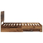 vidaXL Cadre de lit Bois ancien 90 x 190 cm Bois d'ingénierie