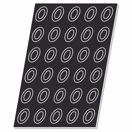 Moule flexipan® plaque silicone 24 savarins ovales - pujadas -  - silicone600 400x25mm