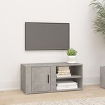 vidaXL Meuble TV Gris béton 80x31 5x36 cm Bois d'ingénierie