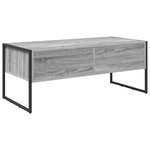 vidaXL Table basse Gris Sonoma 100 x 46 x 40 cm Bois d'ingénierie