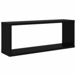 vidaXL Étagères murales cube 4 Pièces Noir 60x15x23 cm Bois d’ingénierie