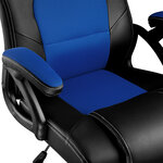Tectake Chaise gamer TYSON - noir/bleu