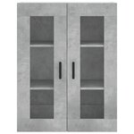 vidaXL Buffet haut Gris béton 69 5x34x180 cm Bois d'ingénierie