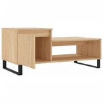 vidaXL Table basse Chêne sonoma 100x50x45 cm Bois d'ingénierie
