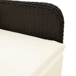 vidaXL Ensemble de bistro de jardin 11 Pièces coussins noir poly rotin