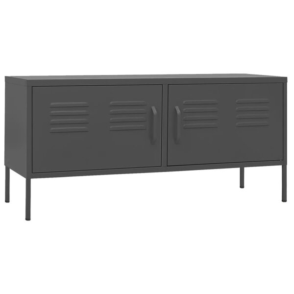 vidaXL Meuble TV Anthracite 105x35x50 cm Acier
