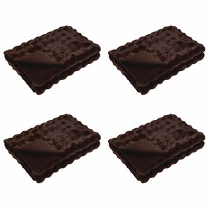 vidaXL Couverture en Fourrure de Lapin Synthétique Olite 4 Pièces Camel