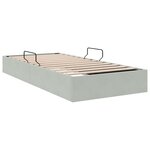 vidaXL Lit de Rangement avec matelas Gris clair 100 x 203 cm Velours
