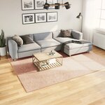 vidaXL Tapis HUARTE à poils courts doux lavable rouge clair 200x280 cm