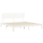 vidaXL Cadre de lit sans matelas blanc 200x200 cm bois massif de pin