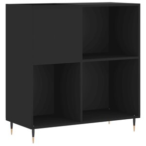 vidaXL Armoire à disques noir 84 5x38x89 cm bois d'ingénierie