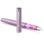 PARKER VECTOR XL Stylo plume  laque lilas métallisée sur laiton  plume moyenne  encre bleue  Coffret cadeau