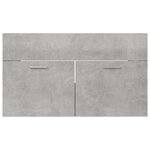 Vidaxl armoire d'évier avec lavabo intégré gris béton aggloméré