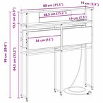 vidaXL Tête de lit de rangement Chêne fumé 80 cm Bois d'ingénierie