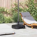 vidaXL Base de parasol extérieur Noir 45 x 45 x 29.5 cm Plastique