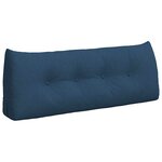vidaXL Coussin de Dos Bleu 120 x 24 x 50 cm tissu