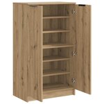 vidaXL Armoire à chaussures chêne artisanal bois d'ingénierie