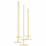 vidaXL Arche de mariage 3 Pièces Doré Acier