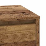 vidaXL Cabinet de chevet avec tiroir Bois Ancien 39 x 34.5 x 50 cm