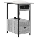 vidaXL Cabinet de chevet Gris Sonoma 60 x 30 x 61 cm Bois d'ingénierie