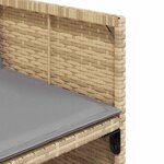 vidaXL Ensemble à manger de jardin coussins 7 Pièces mélange beige rotin
