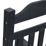 vidaXL Chaise à bascule de jardin noire 65x84x114 cm en HDPE