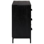 vidaXL Commode Noir 75x35x70 cm Bois de pin massif