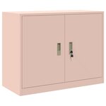 vidaXL Armoire de rangement Rose 90 x 40 x 70 cm Acier