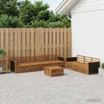 vidaXL Ensemble de canapés d'extérieur 8 Pièces Naturel 79 x 79 x 37 cm