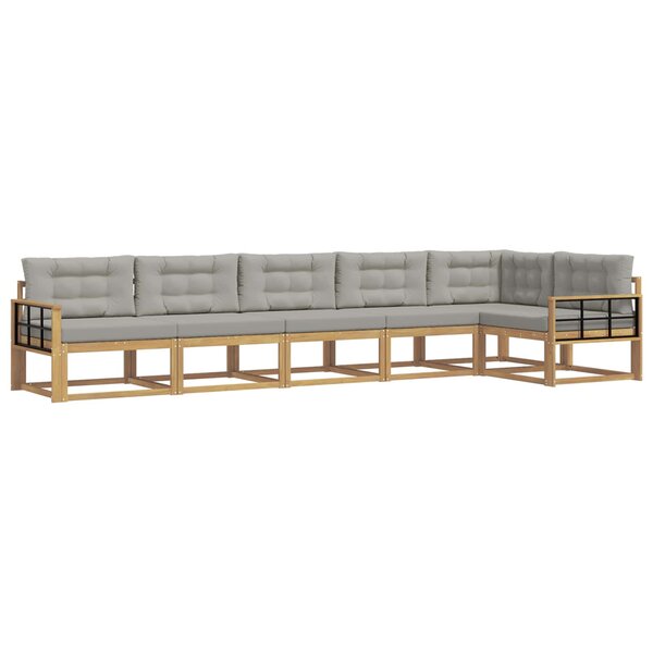 vidaXL Ensemble de canapés d'extérieur 4 pc Blanc et gris clair