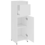 vidaXL Ensemble de meubles de salle de bain 4Pièces Blanc Bois ingénierie