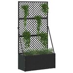 vidaXL Jardinière Noir 70 x 30 x 135 cm Métal