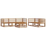 vidaXL Ensemble de canapés d'extérieur 6 Pièces Naturel