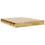 vidaXL Cadre de lit sans matelas 135x190 cm bois massif de chêne