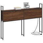 vidaXL Headboard de Rangement avec Station de Charge Chêne marron