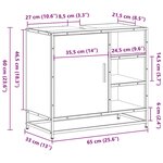 vidaXL Meuble de salle de bain avec lavabo Chêne Sonoma 65 x 33 x 60 cm Bois d'ingénierie
