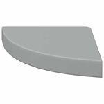 vidaXL Étagères d'angle flottantes 4 Pièces gris 25x25x3 8 cm MDF