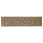 vidaXL Tapis de surface Naturel et noir 60 x 250 cm Jute