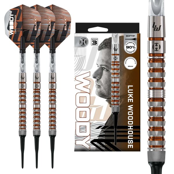 Fléchettes Luke Woodhouse series 4 90  pointe plastique 18g