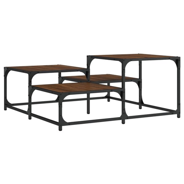vidaXL Table basse chêne marron 87 5x87 5x40 cm bois d'ingénierie