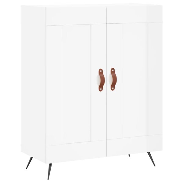 vidaXL Buffet Blanc brillant 69 5x34x90 cm Bois d'ingénierie