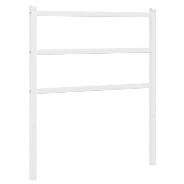 vidaXL Tête de lit métal blanc 80 cm