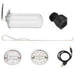 vidaXL Poêle à bois avec ventilateur USB Argenté 35 5x26x28 cm Inox