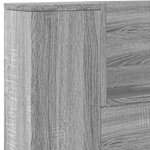 vidaXL Tête de lit Gris Sonoma 200 x 16 5 x 103 5 cm Bois d'ingénierie