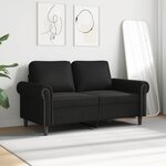 vidaXL Canapé à 2 places Noir 120 cm Similicuir