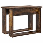 vidaXL Ensemble de tables basses 2 Pièces Chêne fumé Bois d'ingénierie